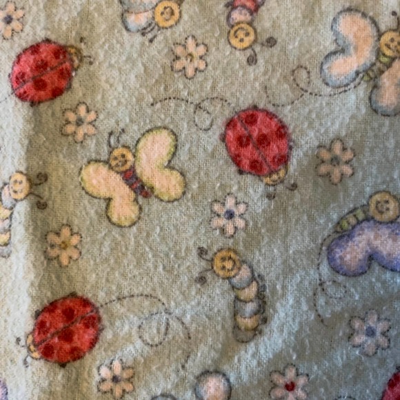 Bugs Butterfly Caterpillar Flowers Crochet Baby Security Blanket Lovey Red Blue - Picture 12 of 13